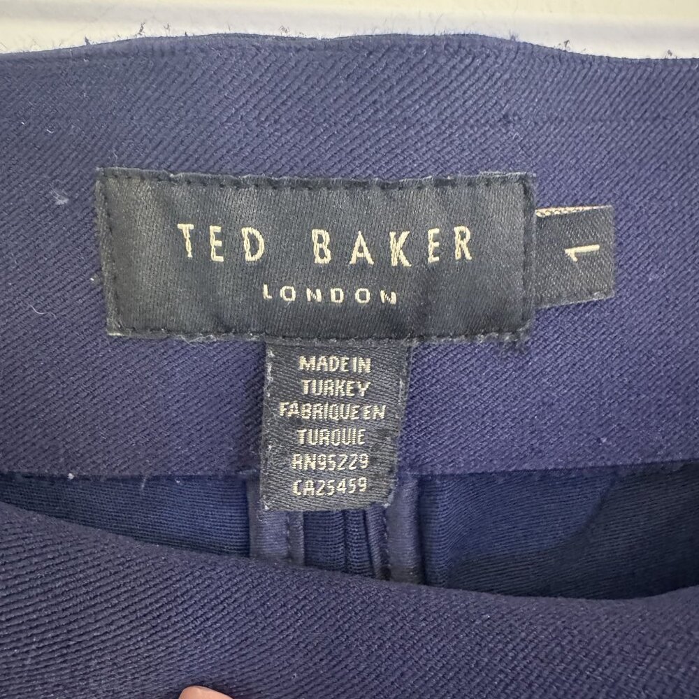 Ted Baker Women's Navy Blue Skinny Stretch Ankle Grazer Pants Size 1 (US 4) - Picture 6 of 12